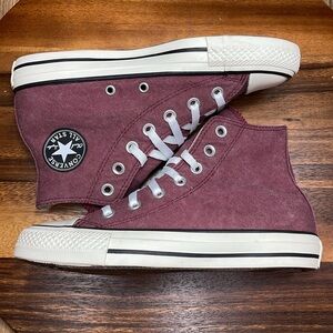 CONVERSE All Star Chuck Taylor Burgundy Canvas High Top Sneakers Women 6/Men 4